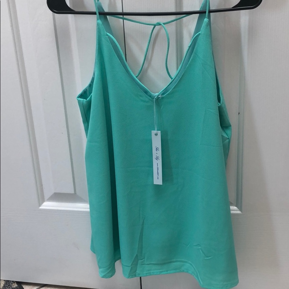 Mint green tank top